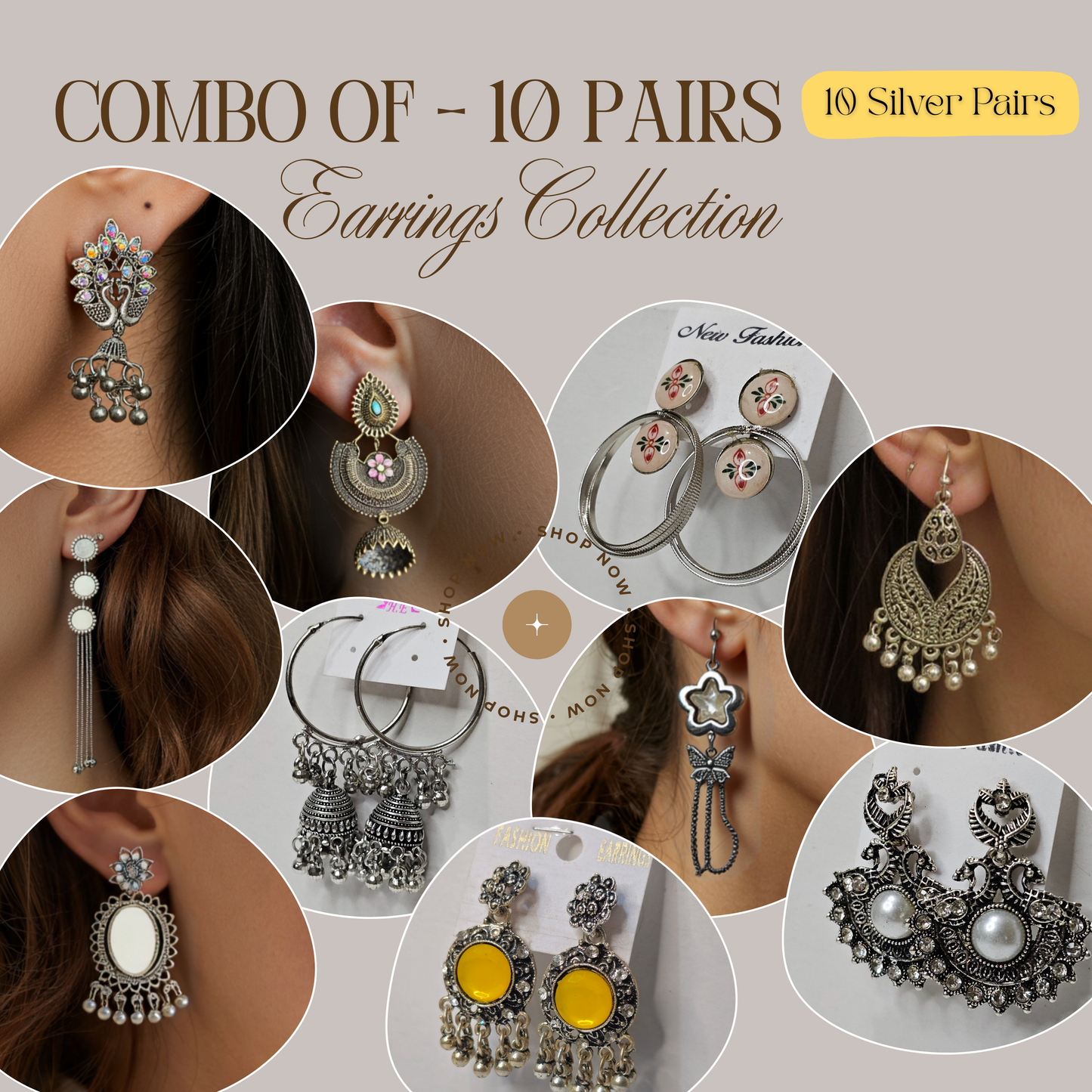 Jhumka Combo Box - 10 Earrings Pair (FLAT 5% OFF on Prepaid Order)