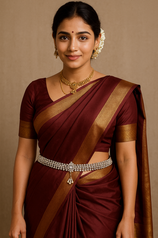 Silver Crystal Kamarbandh